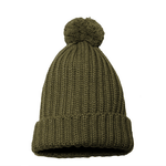 Load image into Gallery viewer, Chunky Ribbed Knit Cashmere Hat With Pom-Pom