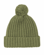 Load image into Gallery viewer, Chunky Ribbed Knit Cashmere Hat With Pom-Pom