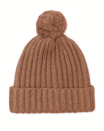 Load image into Gallery viewer, Chunky Ribbed Knit Cashmere Hat With Pom-Pom