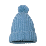 Load image into Gallery viewer, Chunky Ribbed Knit Cashmere Hat With Pom-Pom