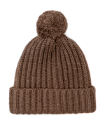 Load image into Gallery viewer, Chunky Ribbed Knit Cashmere Hat With Pom-Pom