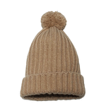 Load image into Gallery viewer, Chunky Ribbed Knit Cashmere Hat With Pom-Pom