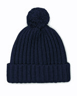 Load image into Gallery viewer, Chunky Ribbed Knit Cashmere Hat With Pom-Pom