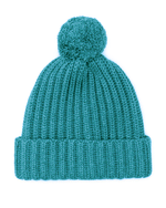Load image into Gallery viewer, Chunky Ribbed Knit Cashmere Hat With Pom-Pom