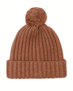 Load image into Gallery viewer, Chunky Ribbed Knit Cashmere Hat With Pom-Pom