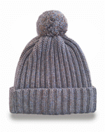 Load image into Gallery viewer, Chunky Ribbed Knit Cashmere Hat With Pom-Pom