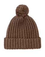 Load image into Gallery viewer, Chunky Ribbed Knit Cashmere Hat With Pom-Pom
