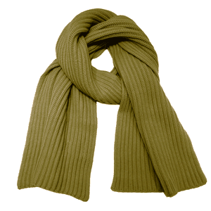 Chunky Ribbed Knit Cashmere Scarf