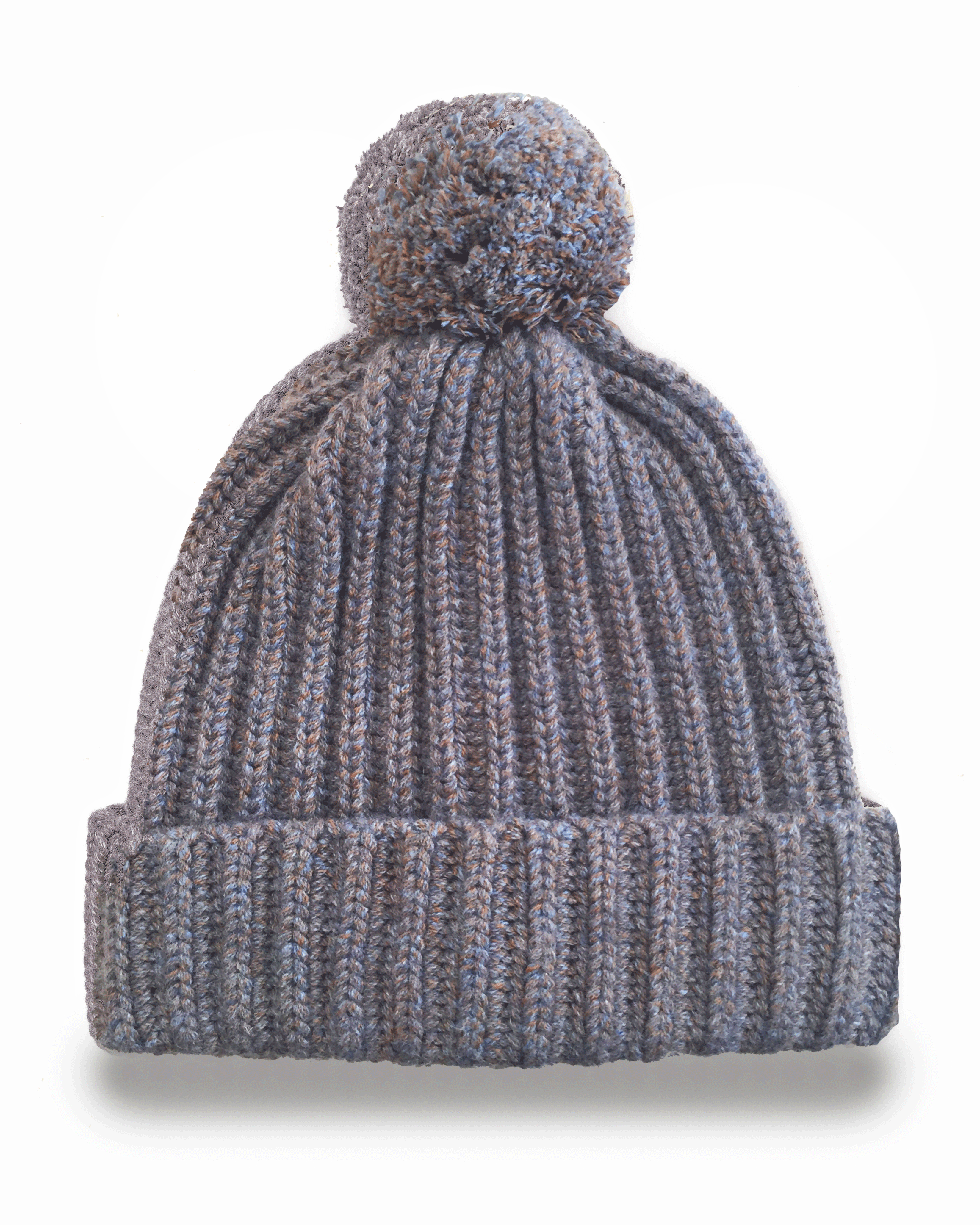 Chunky Ribbed Knit Cashmere Hat With Pom-Pom